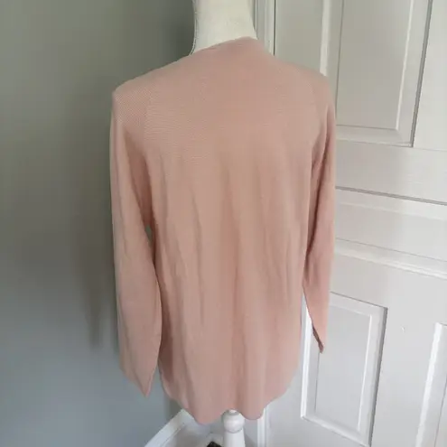 MM. LAFLEUR Pink Tencel Blend Long Sleeve Pullover Sweater Size Medium