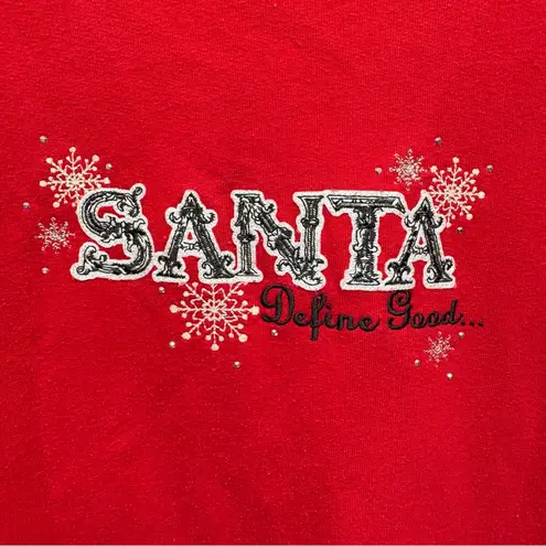 Christmas Santa Red Sweatshirt Vintage MC Sportswear Ugly Sweater Holiday Funny Size 2X