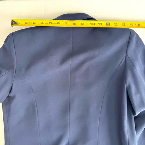 Miss Love Women’s Blue Double-Breasted Open Blazer Blue Size M