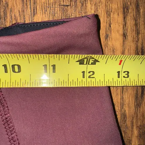 Blanc Noir Leggings Maroon Black Yoga Pants Womens Size Small Pockets Gym Red