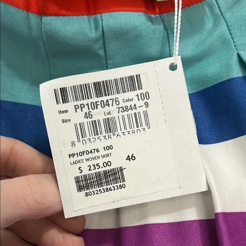 NWT Paul & Shark Yachting Skirt Womens 12 Striped Pleated Nautical Boating Short Blue