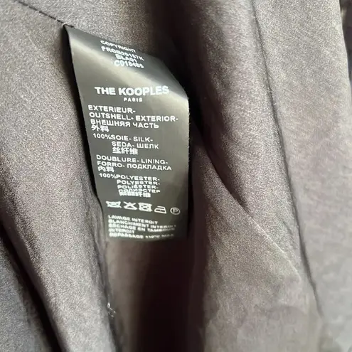 The Kooples Paris Black Daydream Flowers Silk Mini Dress Size 0