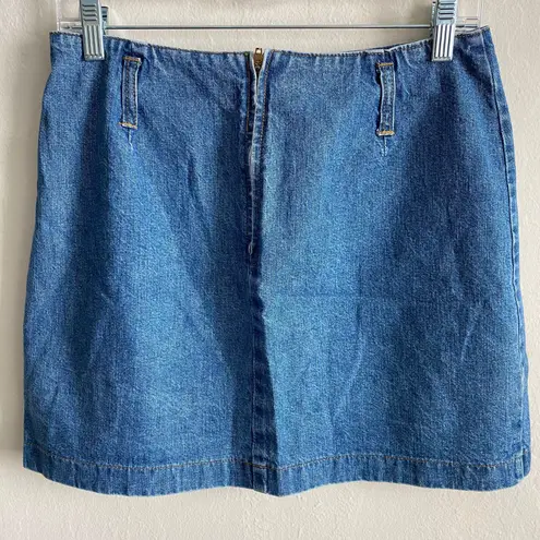 Vintage Skoozi denim mini skirt Blue