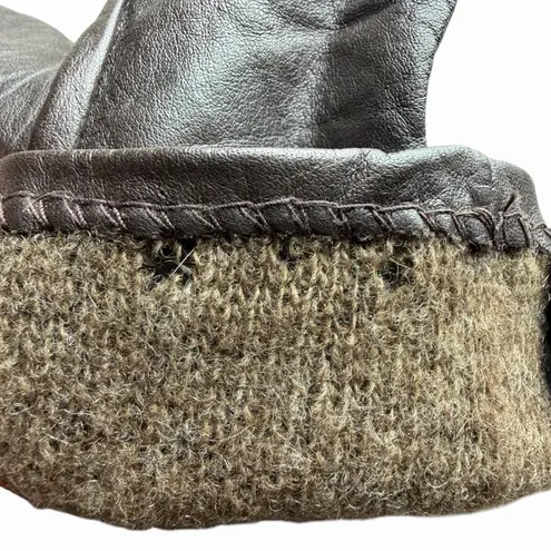 VTG Cashmere WPL 9093 Women's Chocolate Brown Size 7M Leather Gloves Lined