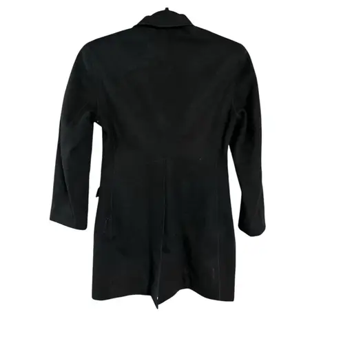 Armani Exchange  Wool Black Button Coat Size XS Designer Women's Pockets Coat - Image 6