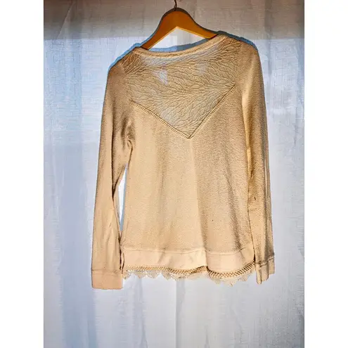 Angel of the North Beige Textured Sweater Size M Size M