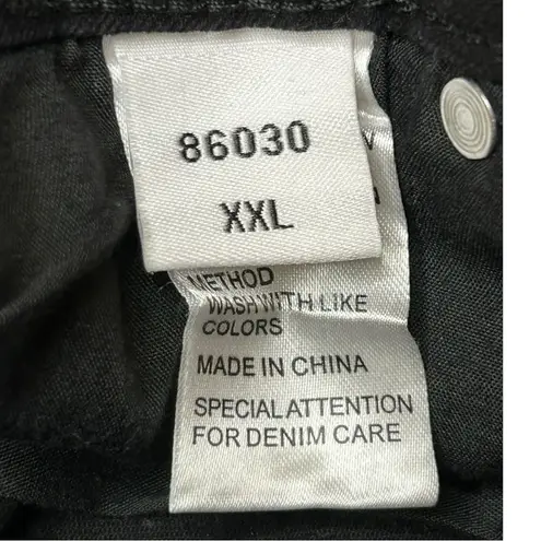 Women Junior Casual Summer Mid Waist Stretchy Denim Black Jean Shorts Size XXL