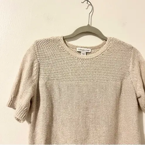 Coldwater Creek beige sleeveless pullover sweater Size PS