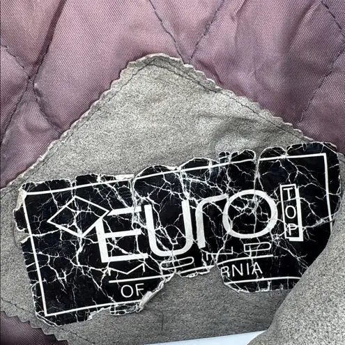 Women's Leather mixed media vintage southwestern Euro Mond Aztec jacket XL Gray