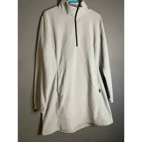 Baleaf  Grey Long-Sleeve Quarter Zip Thermal Tunic Dress Size Large NWT