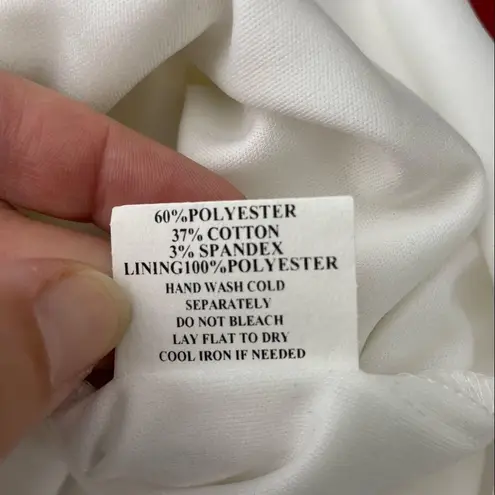 Ruby Rox New White One Shoulder Pocketed Dress with Flower Detail size 11