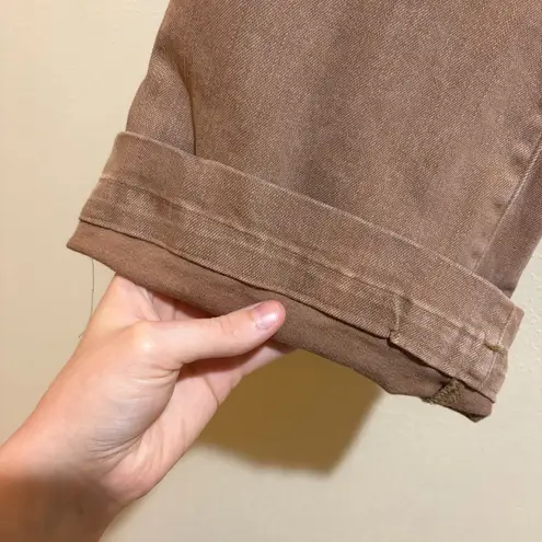 Veronica Beard Carson Ankle Flare High Rise Jeans Tan Sierra Brown