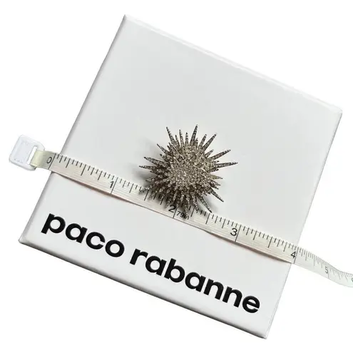 PACO RABANNE Crystal Sun Earring in Silver & Crystal Silver