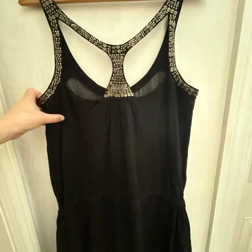 Free People  racerback mini dress size 10 sequin detail. Mini dress. Tie at waist