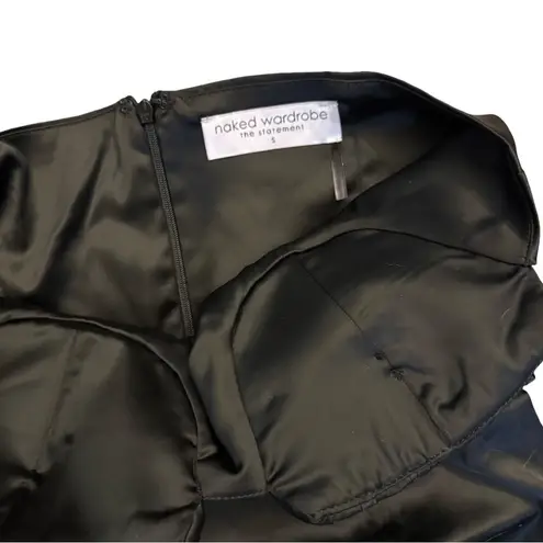 Naked Wardrobe Clam Shell Sweetheart Sleeveless Dress - Black Size S