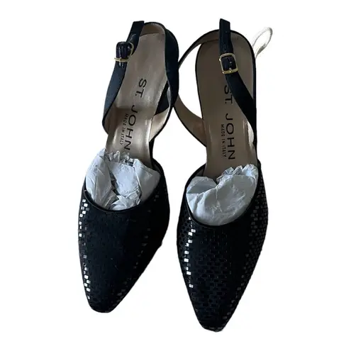 St. John Brand New Paillettes SlingBack Vintage Pump Heel Heel With Dust Bag 6.5B