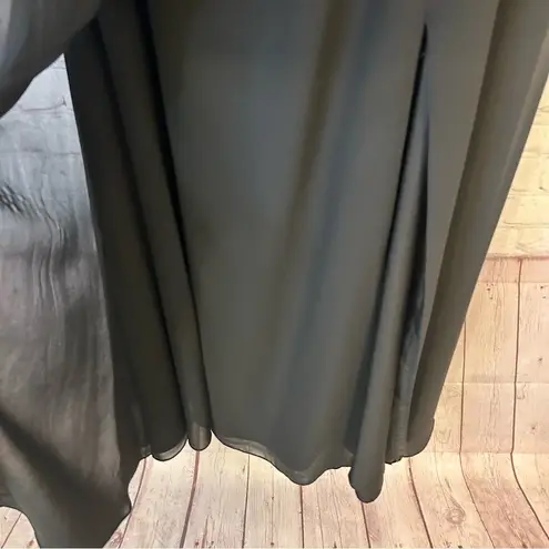 Azazie black floor length, layered evening gown, bridesmaid, custom size, 12/14