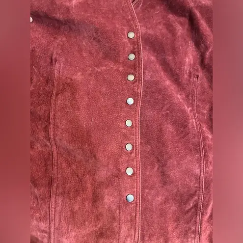 Christopher & Banks Red Suede Leather Jacket size 2X