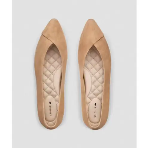 Birdies NWT The Goldfinch Tan Suede Leather Pointed Toe Ballet Flat