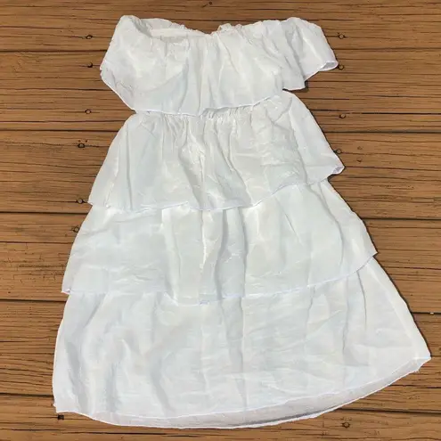 Body Central Strapless White Dress Size S