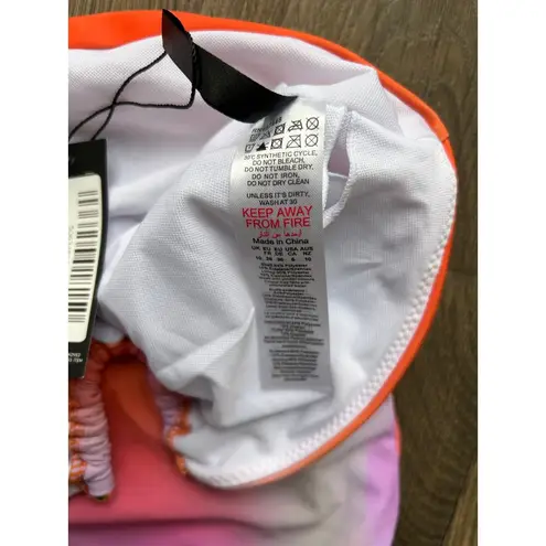 Pretty Little Thing  Orange Multi Ombre Bandeau Swimsuit Size US 6 thumbnail 10
