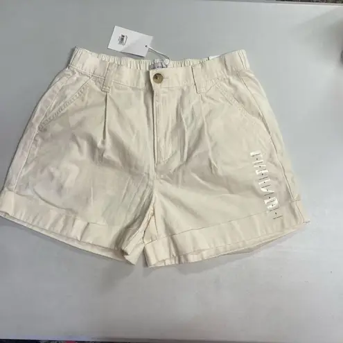 FREE ASSEMBLY Women’s Cuffed Pleated Shorts Size 8 New With Tags White
