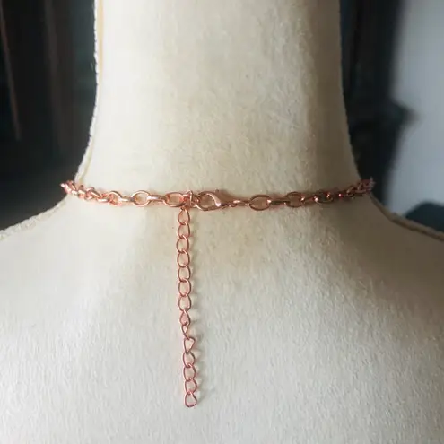 Amethyst Handcrafted copper clear quartz fringe pendant necklace