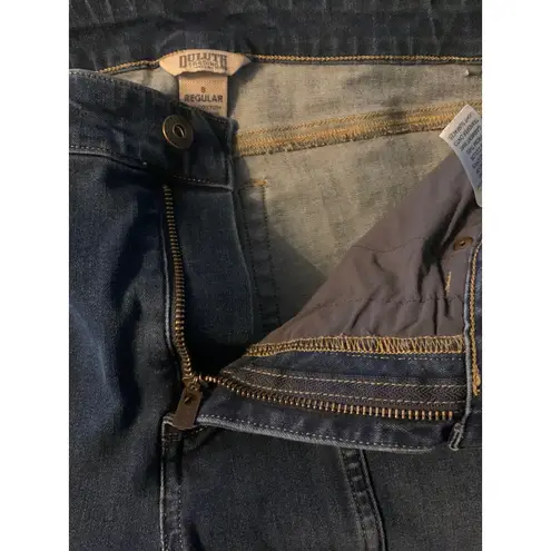 duluth trading dark wash y2k skinny jeans womens size 8 medium Blue