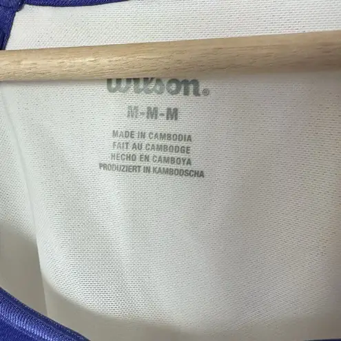 Wilson Tank Top Crisscross Back White Tenniscore Sporty Pickleball Gym Medium