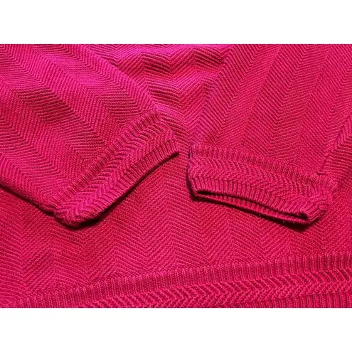 Vintage Chaps Ralph Lauren Sweater Mens Size Large Red Cable Knit Cotton Red