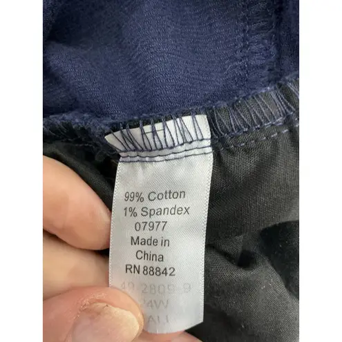 Woman Within Womans Courdory Pants 24 WT Navy