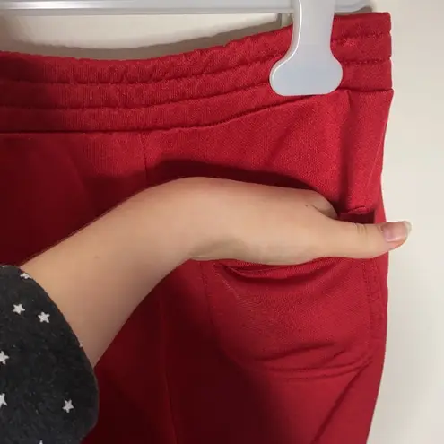 Aritzia Wilfred Free Shimada red track pants with ankle zip size XXS