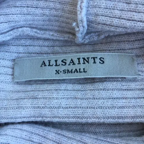 All Saints Tan Rib Knit Rio Roll Neck Sweater XS