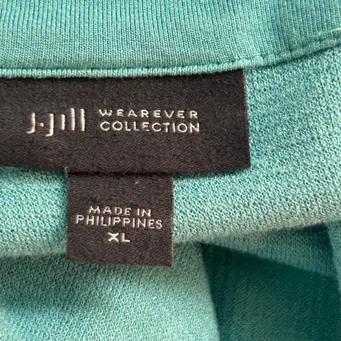 J Jill Womens Sweater Size XL Wearever Tunic Casual Oversized Knit Cozy Comfy Green