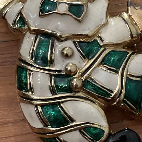 Gontie Paris Gold Tone Enameled Harlequin Clown Brooch Pin Vintage 1208