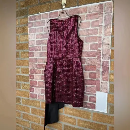 ONE33 SOCIAL FUCHSIA SEQUIN WITH SIDE BOW/SASH EVENING DRESS SZ 12 Pink