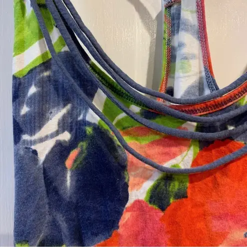 Abercrombie & Fitch  Floral Racerback Necklace Tank Top in Red/Blue/Green - XS