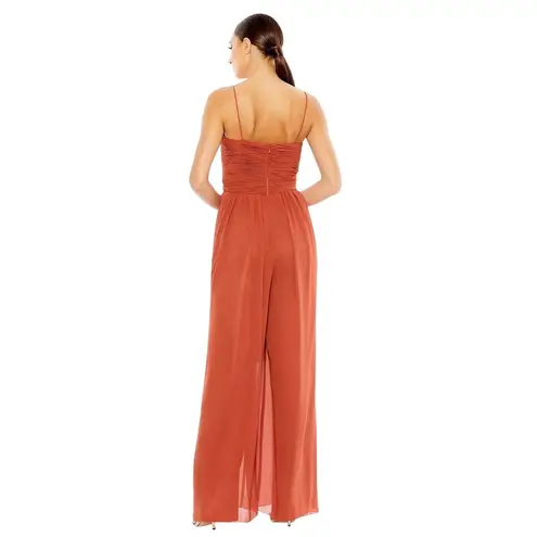 Mac Duggal NWT Flowy Faux Wrap Jumpsuit in Cinnamon Size M