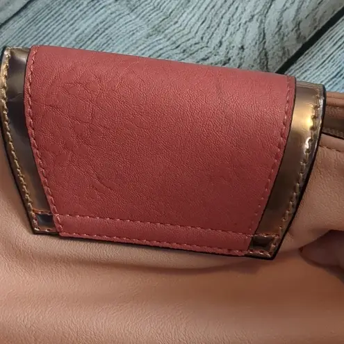 Miss Me  pink and coral crossbody handbag