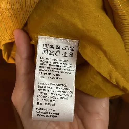 Cleobella gold pinstriped lame sundress