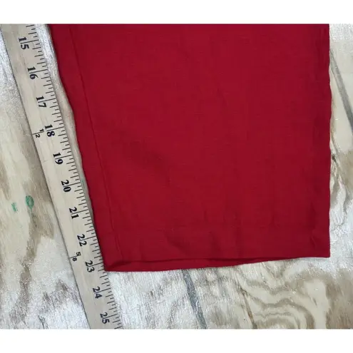 Charter Club 100% Linen Pull On Pants Women’s Size XL Red Vacation Beachy Preppy