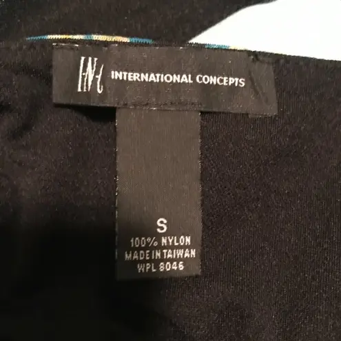 INC Green & Black Cross Back Empire Waist Tunic