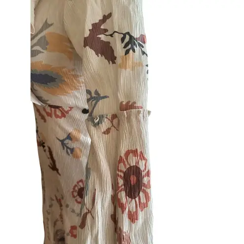 Vintage 90s Floral Print Maxi Dress Ruffle & Empire Waist Tiered Fairy Modest Size undefined