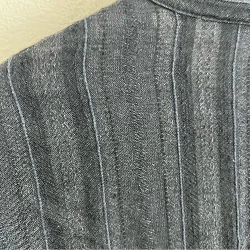 Cut Loose Lagenlook Tunic Dress Black Gray Fade Textured Front Button Medium