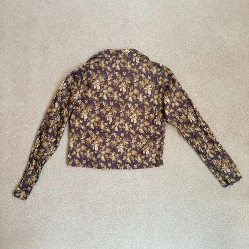 Doen Sheila Fern Grove Floral Top Womens XS Brown
