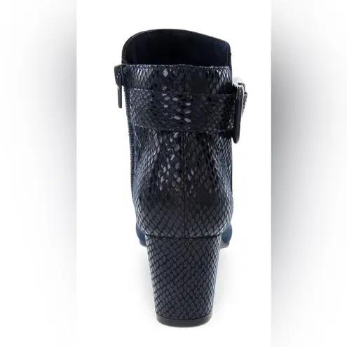 Karen Scott Women’s “Ivvy” Zip-Up Almond Toe Ankle Boots – Size 8.5 – Navy Blue