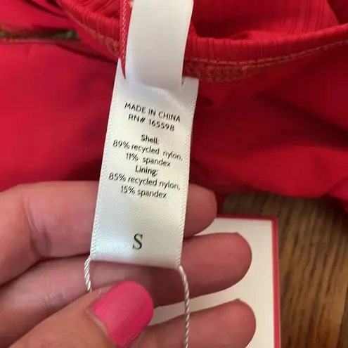 ANDIE x Mindy Bikini Set Maui Top Rib Swimsuit Flame Red size small NWT