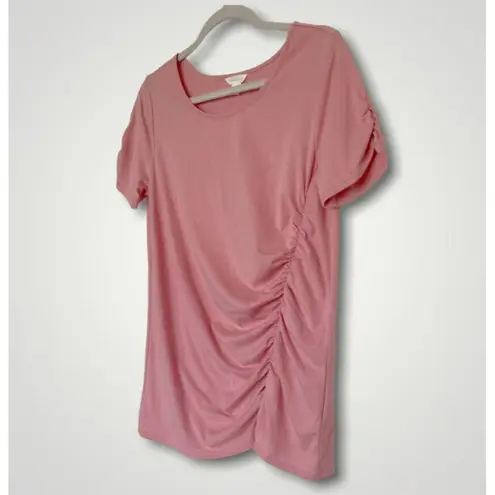 Caslon  rushed T shirt top Short Sleeve casual top pink SMALL summer