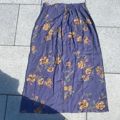 Sag Harbor 90s Purple Floral Skirt