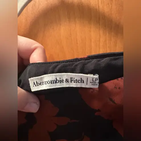 Abercrombie & Fitch  Black and Brown Floral A-Line Skirt thumbnail 2